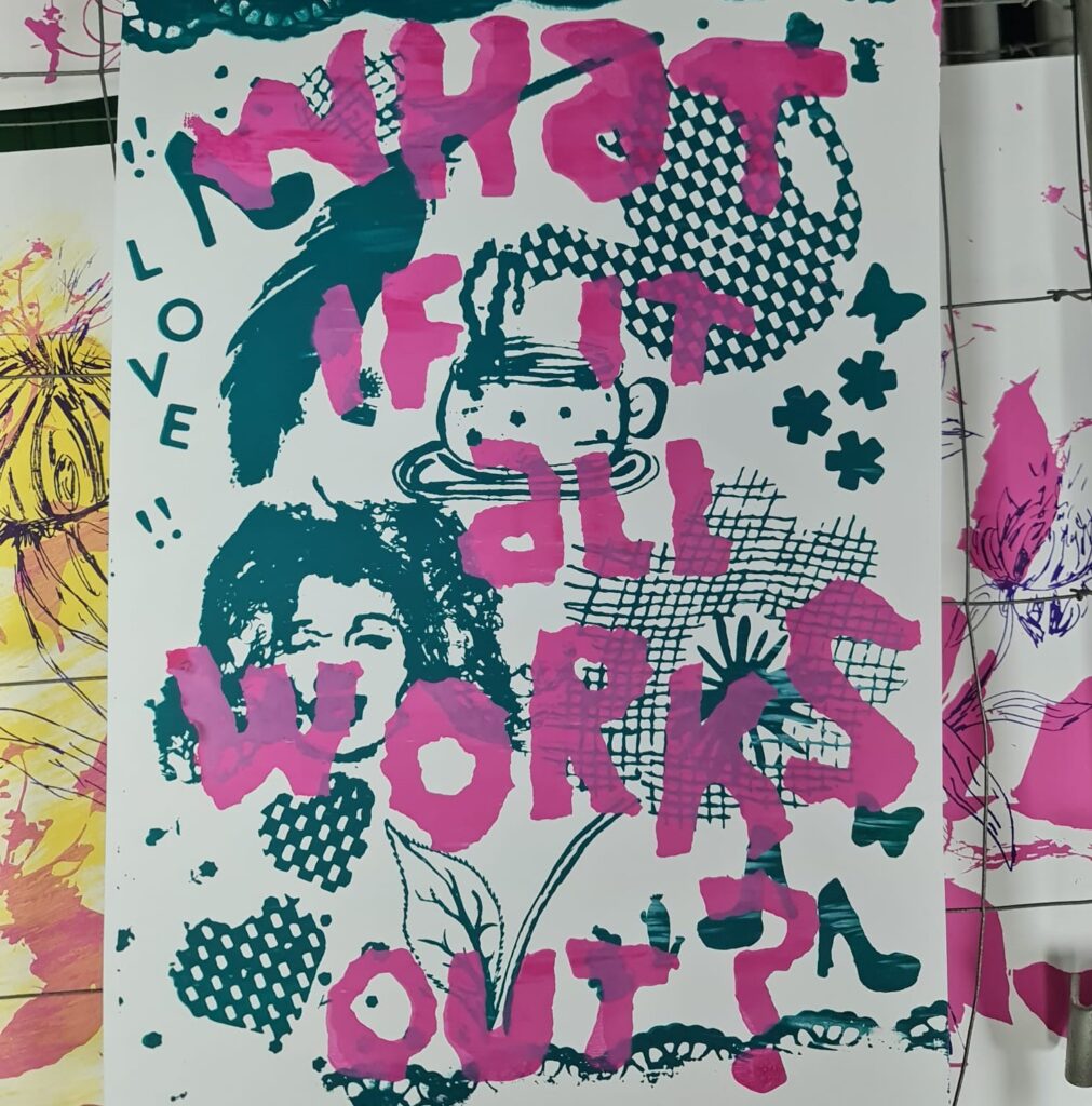 Workshop zeefdruk: poster met tekst in Kampen