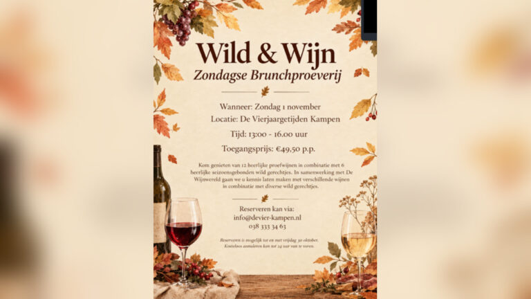 Wild- en wijnproeverij — markt-eten in Kampen